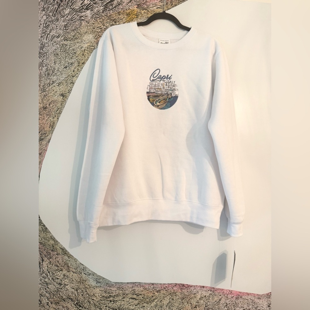 NWT Pacific and Co Capri oversized white sweatshirt small